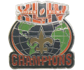 Super Bowl 44 Champion Saints Globe Pin