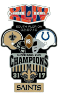 Super Bowl 44 XL Champion Saints Trophy Pin
