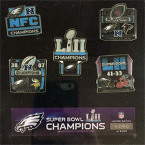 [Super Bowl 52 5 Pin Set]