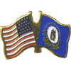 [U.S. & Kentucky Flag Pin]